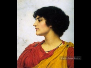  19 Kunst - Italienischen Mädchen Haupt 1902 Neoclassicist Dame John William Godward